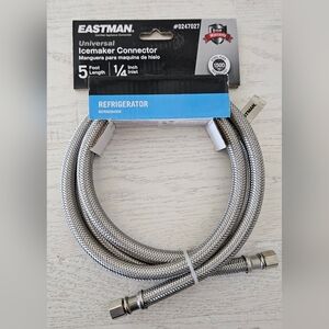 EASTMAN Ice Maker Connector 0247027 Stainless Steel 5' (L) 1/4" (Inlet) New